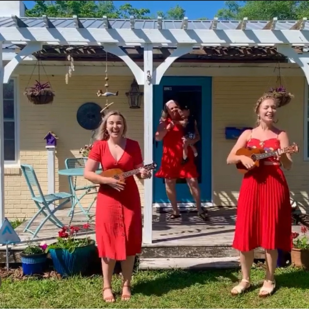 Red button linen midi dress